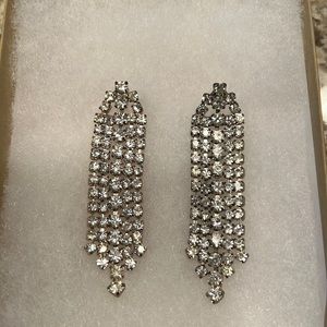 Rhinestone dangle earrings